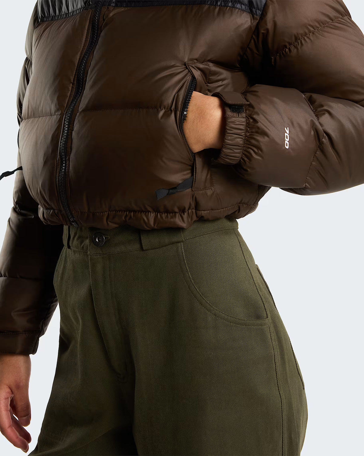 Casaco curto Nuptse para mulher