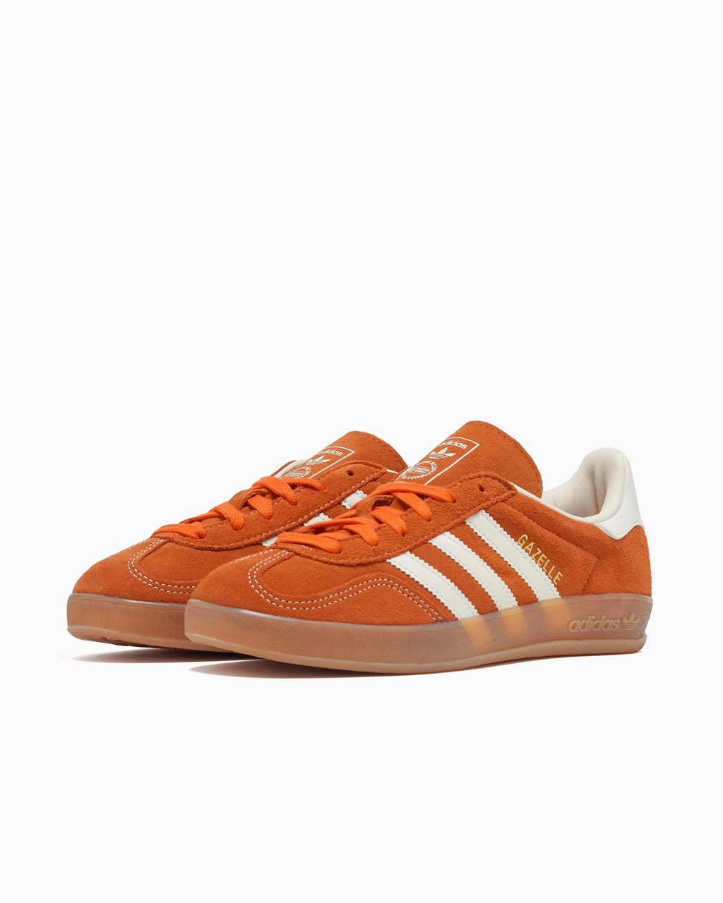 adidas Originals Gazelle Indoor Orange Off White Gold Metallic