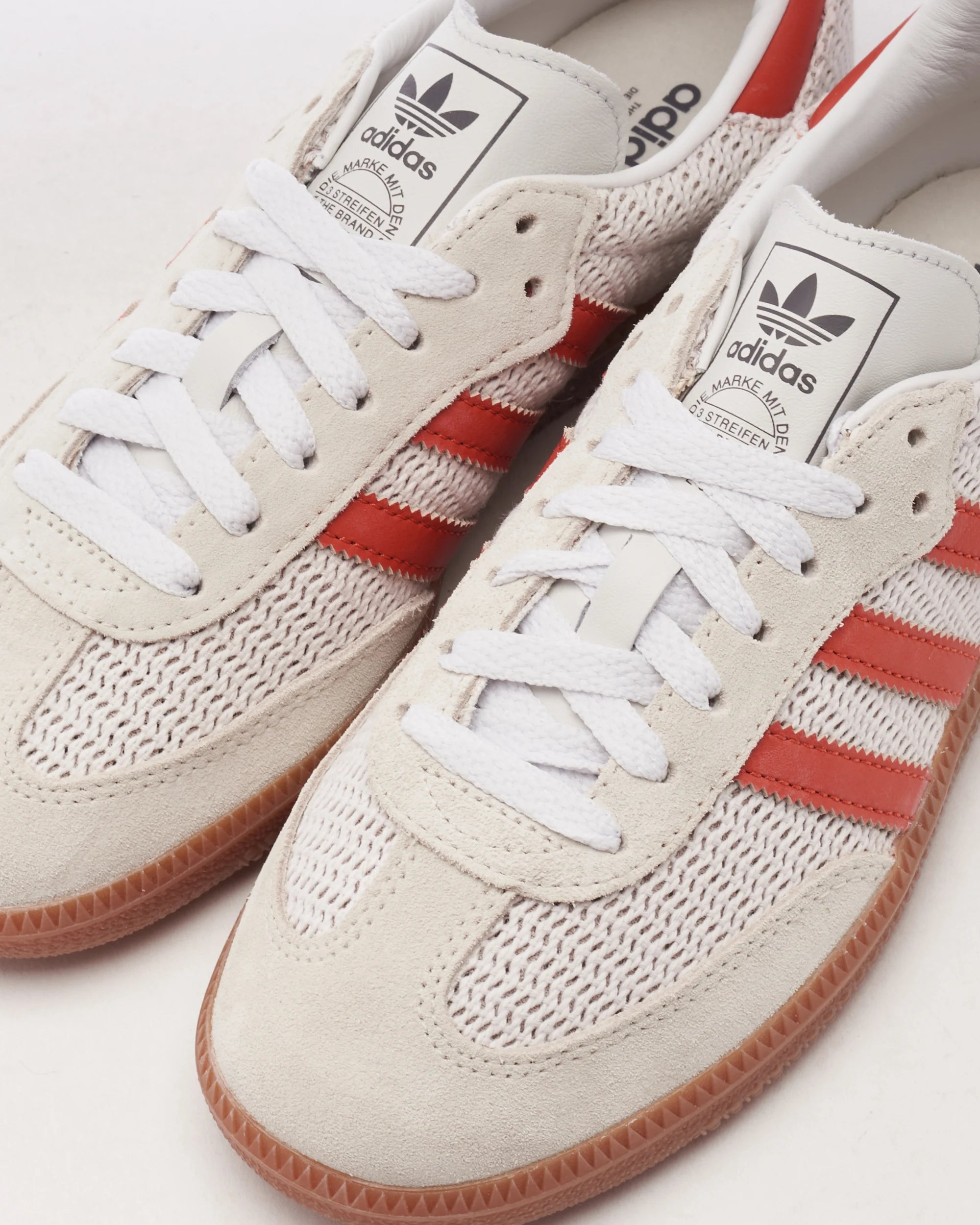 adidas Samba OG Branco Cristal Vermelho Preloved