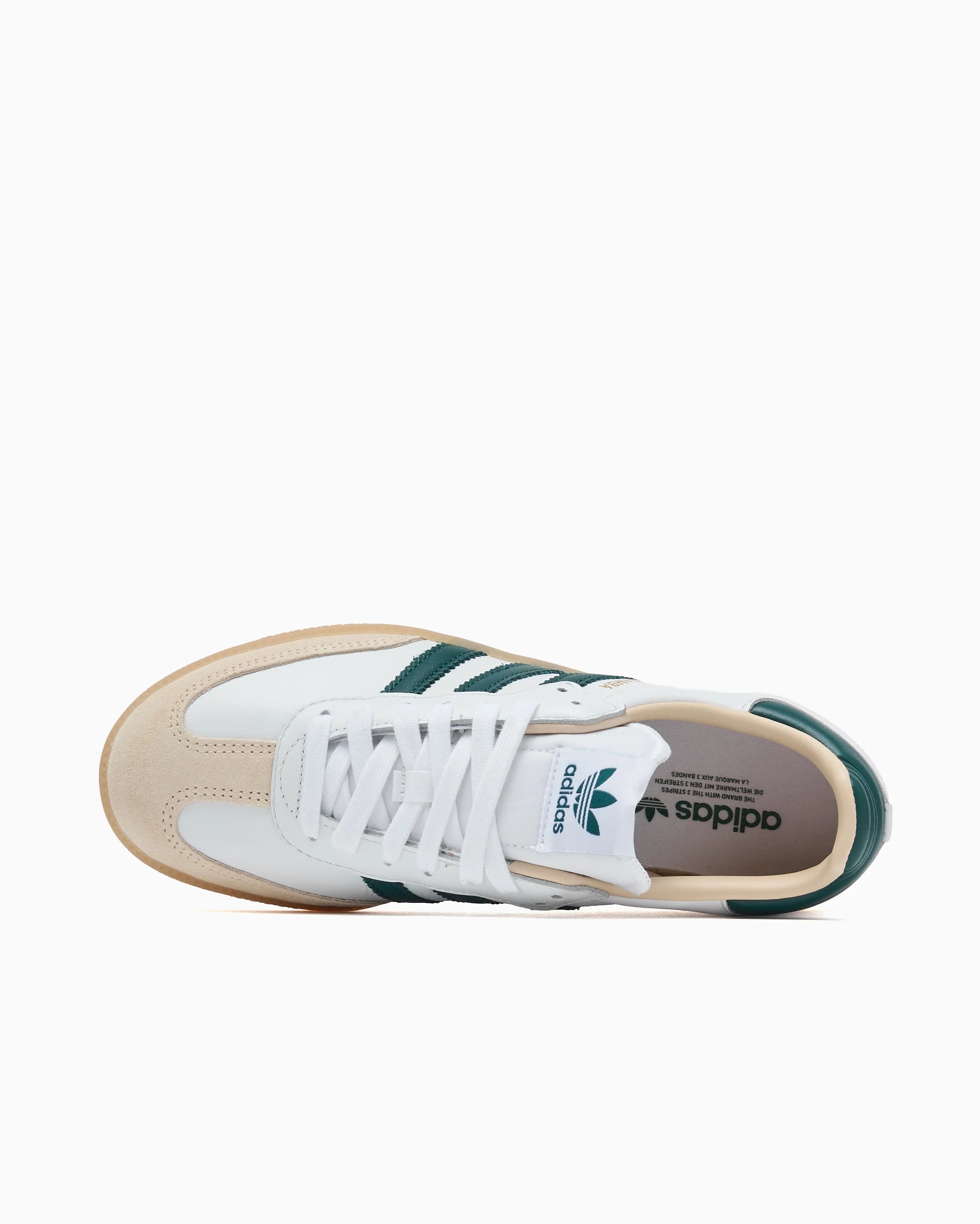 adidas Samba OG Branco Nuvem Verde Universitário Goma