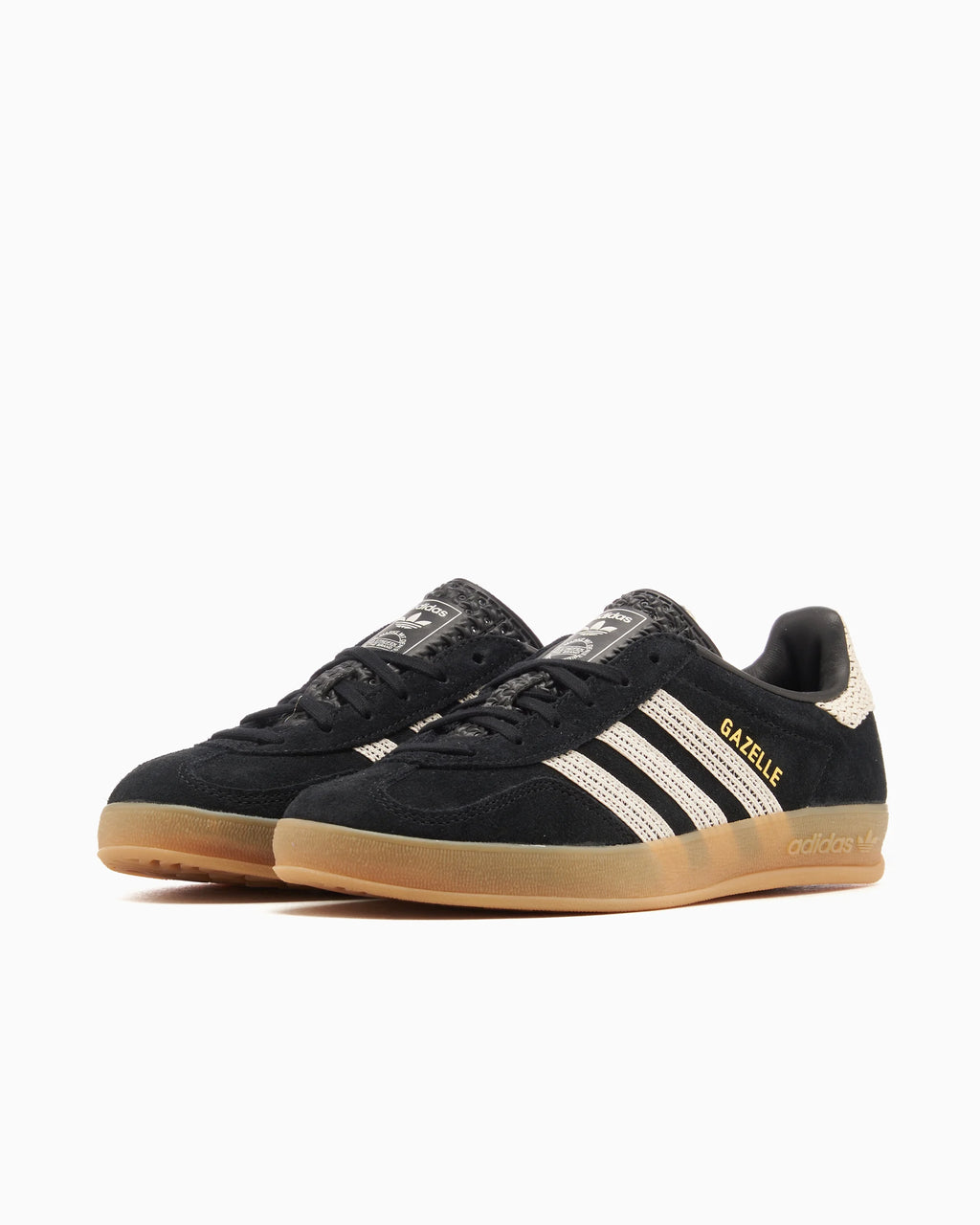 adidas Originals Women's Gazelle Indoor Core Black Wonder White