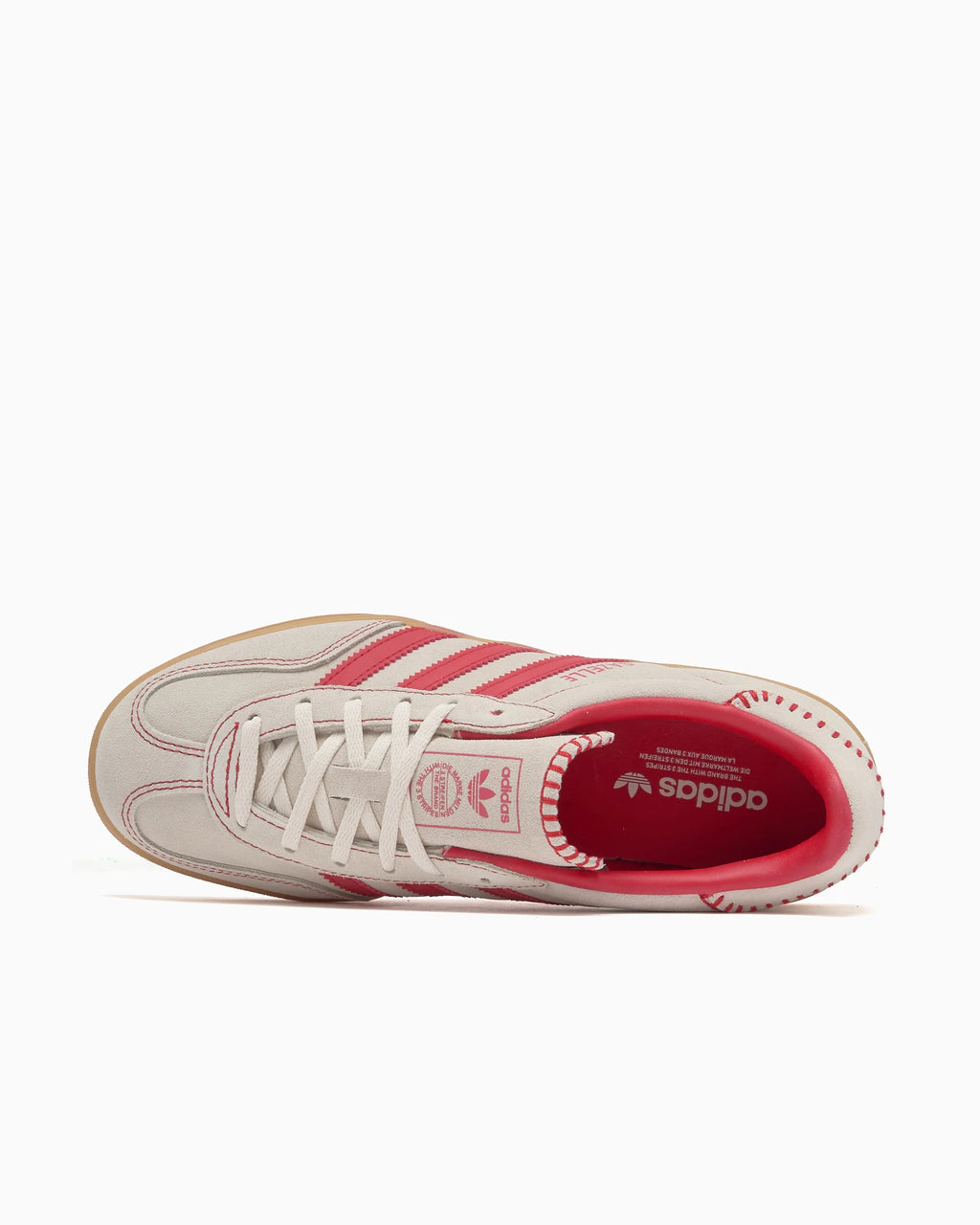 adidas Originals Women's Gazelle Indoor Beige Better Scarlet