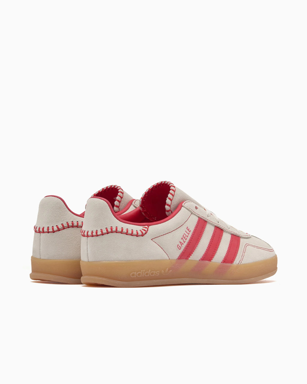 adidas Originals Women's Gazelle Indoor Beige Better Scarlet