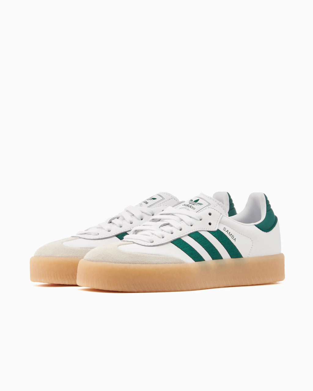 adidas Sambae Branco Verde Universitário Goma (Feminino)