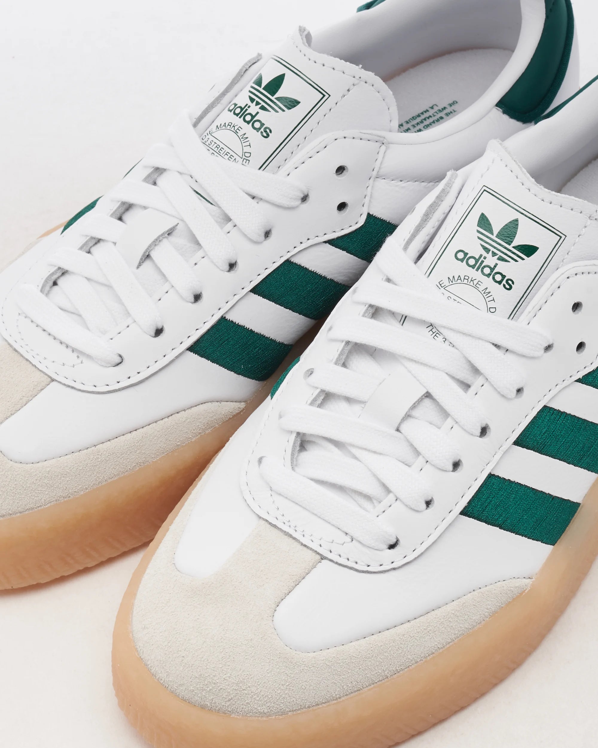 adidas Sambae Branco Verde Universitário Goma (Feminino)