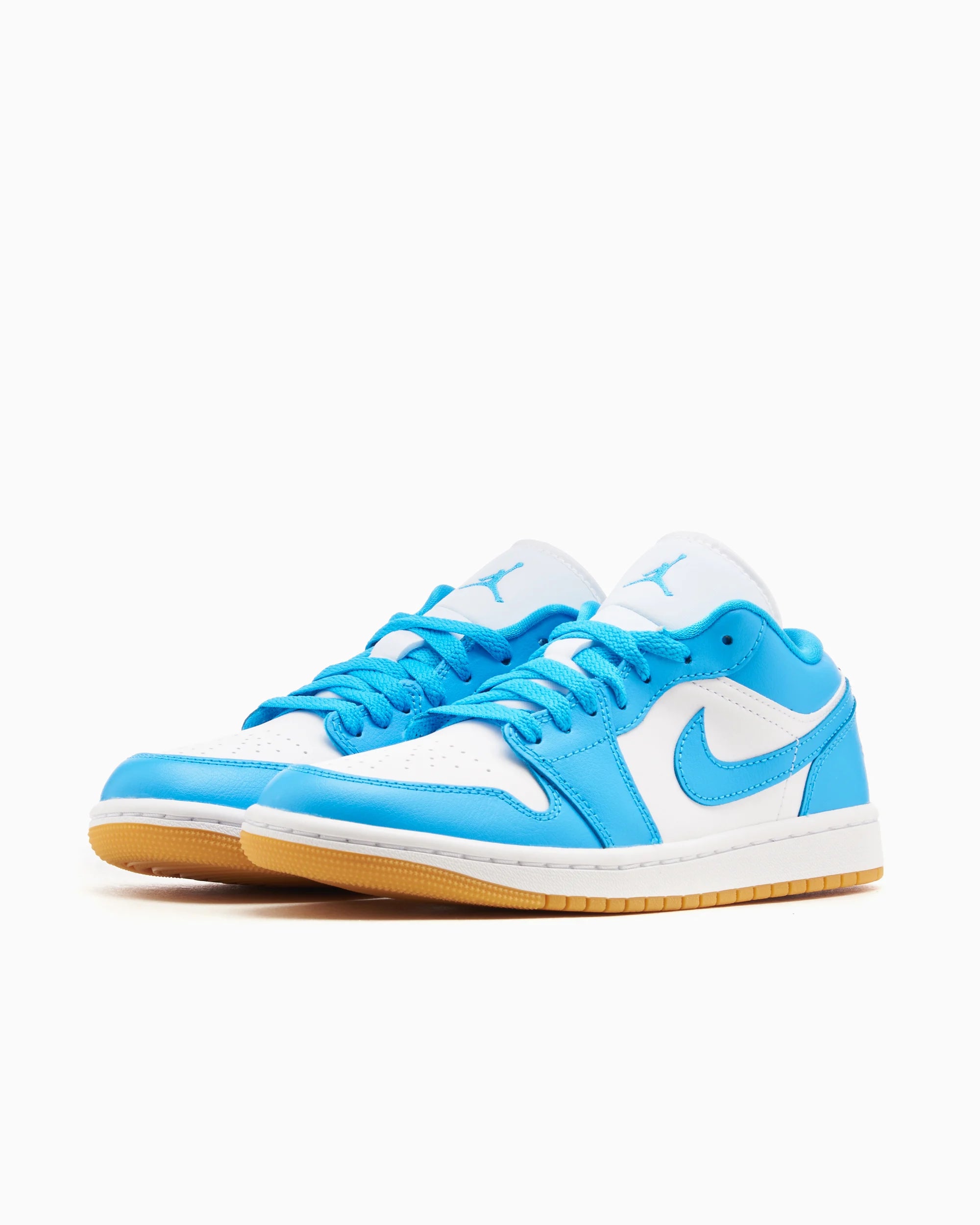 Air Jordan Women's 1 Low White Gum Light Brown Dark Powder Blue