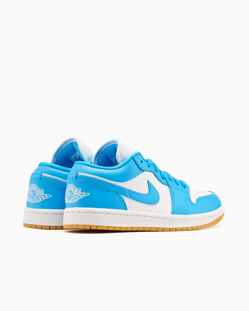 Air Jordan Women's 1 Low White Gum Light Brown Dark Powder Blue