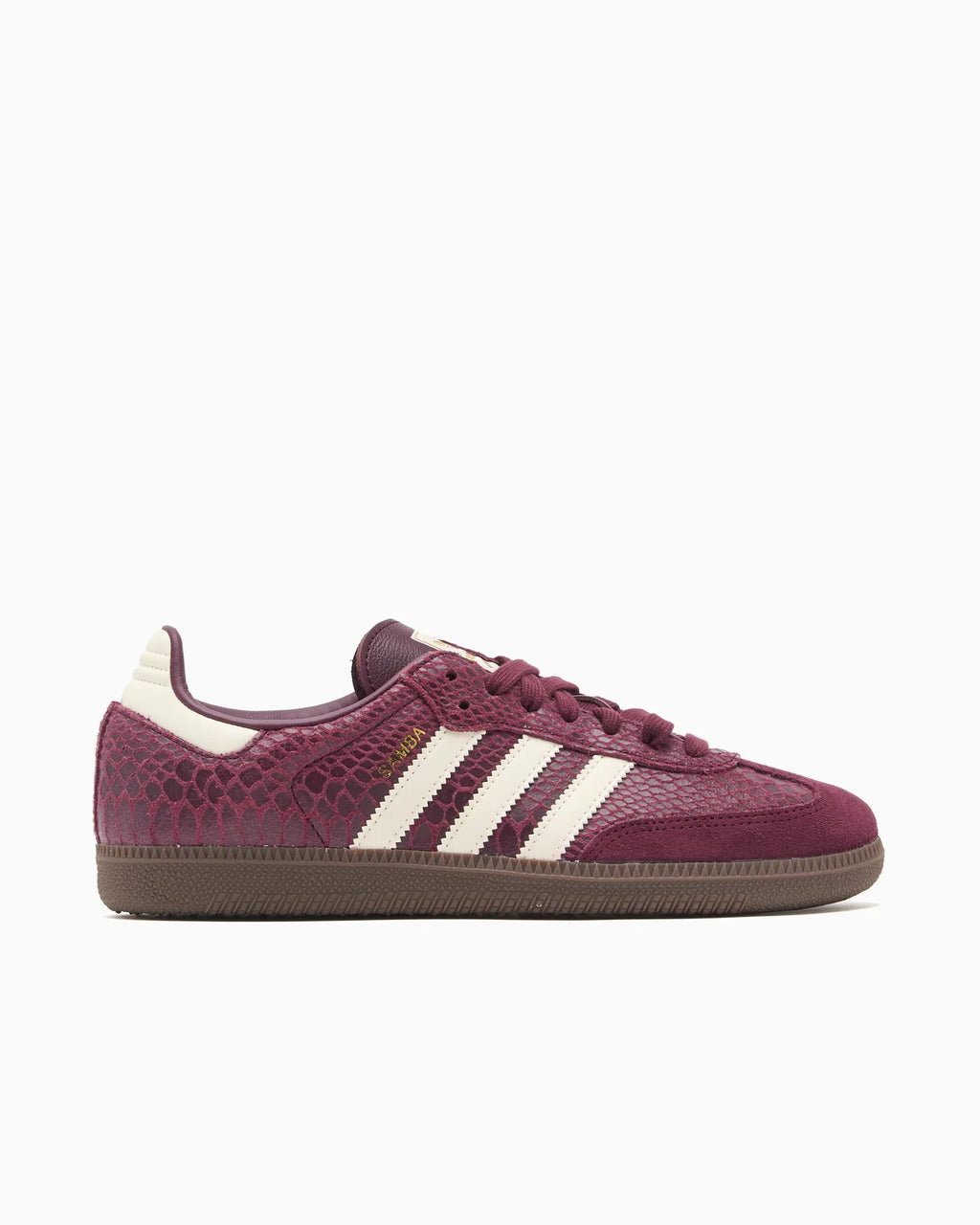 Adidas Samba OG Snakeskin Maroon Cream White (Women's)
