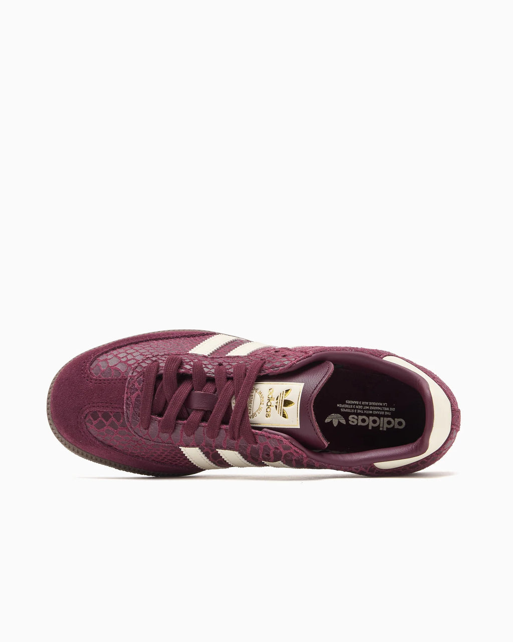 Adidas Samba OG Snakeskin Maroon Cream White (Women's)