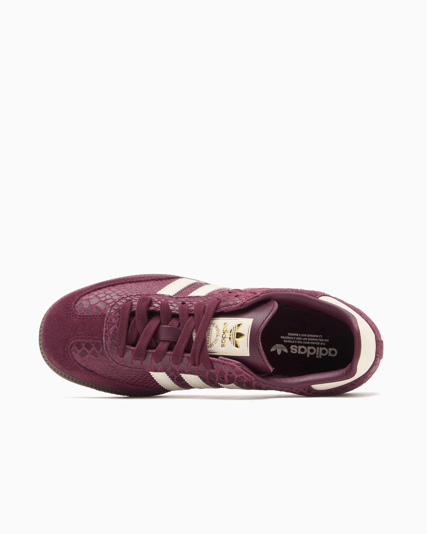 Adidas Samba OG Snakeskin Maroon Cream White (Women's)
