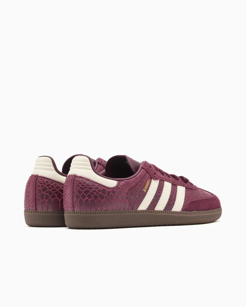 Adidas Samba OG Snakeskin Maroon Cream White (Women's)