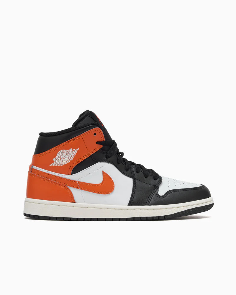 Jordan 1 Mid Black Toe Starfish