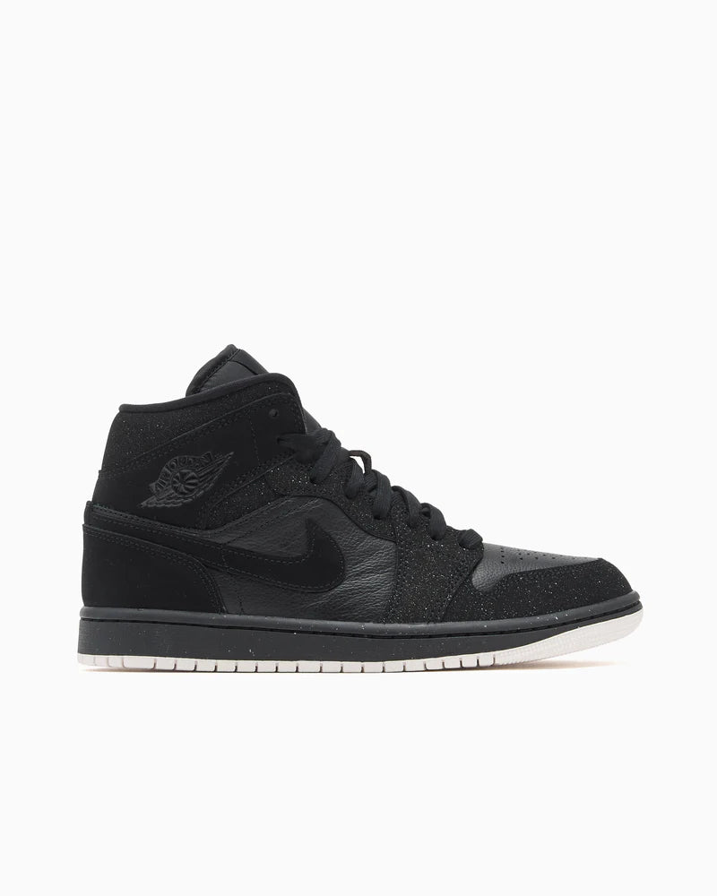 Jordan 1 Mid Glitter Black (Women's)