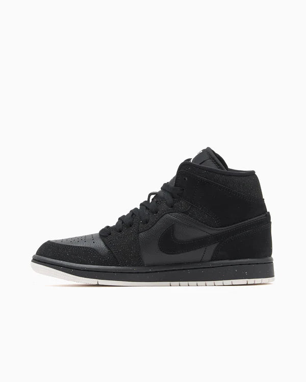 Jordan 1 Mid Glitter Black (Women's)