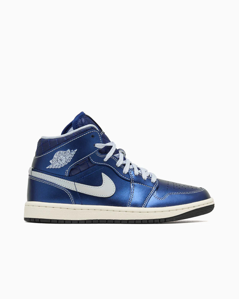 Jordan 1 Mid SE Metallic Blue Quilted (Women's)