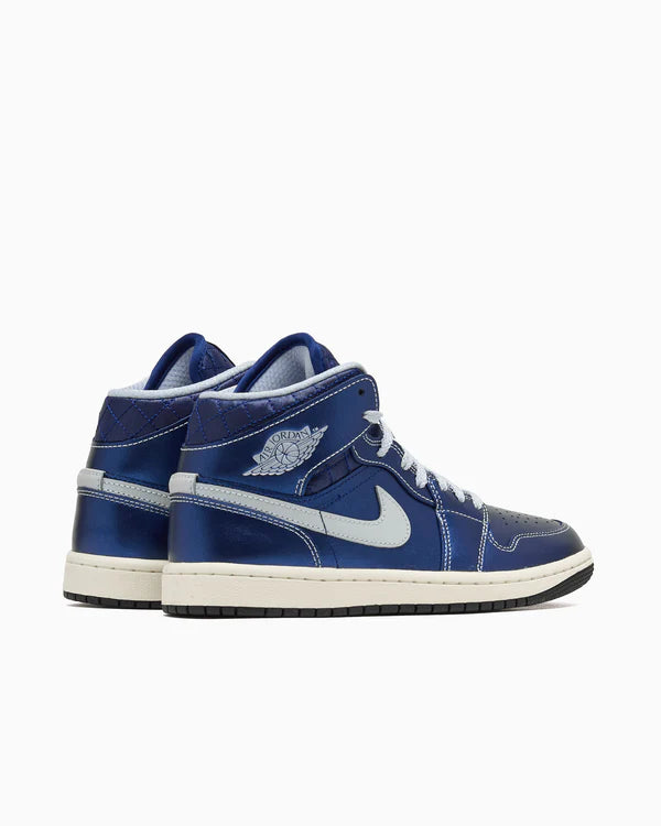 Jordan 1 Mid SE Metallic Blue Quilted (Women's)
