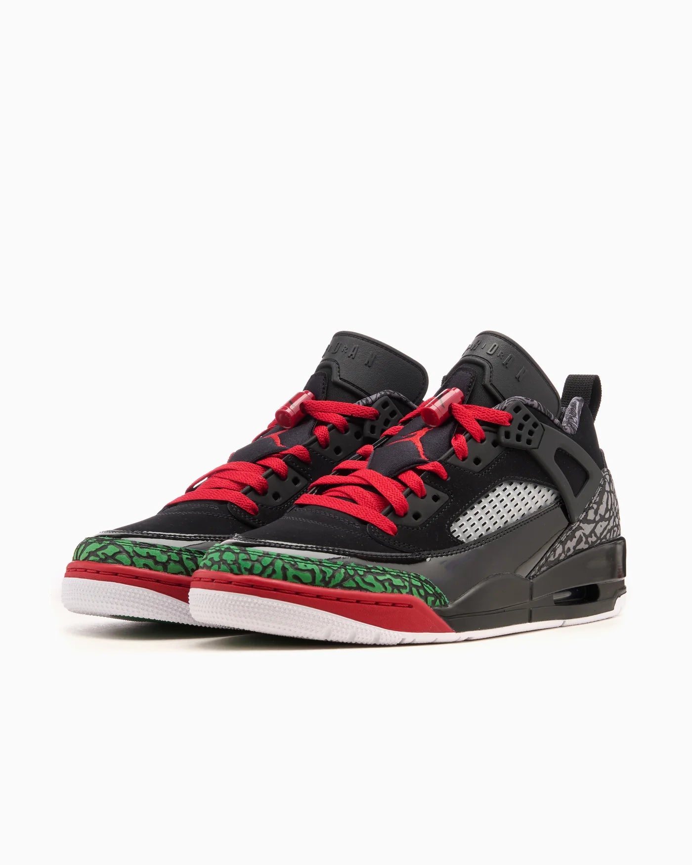 Jordan Spizike Low Black Classic Green White Varsity Red