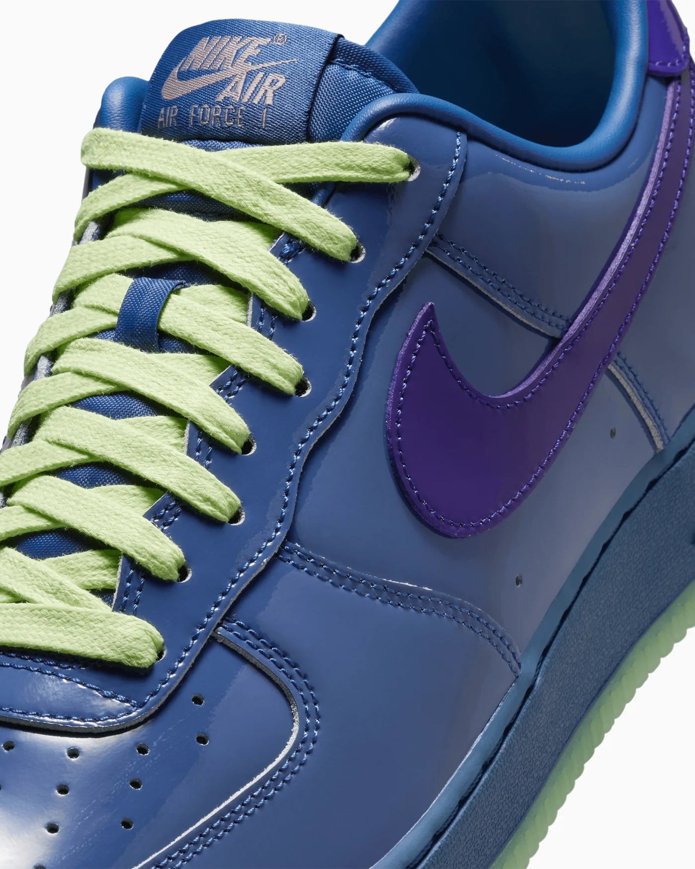 Nike Air Force 1 Low Patent Leather Mystic Navy Grape Ice