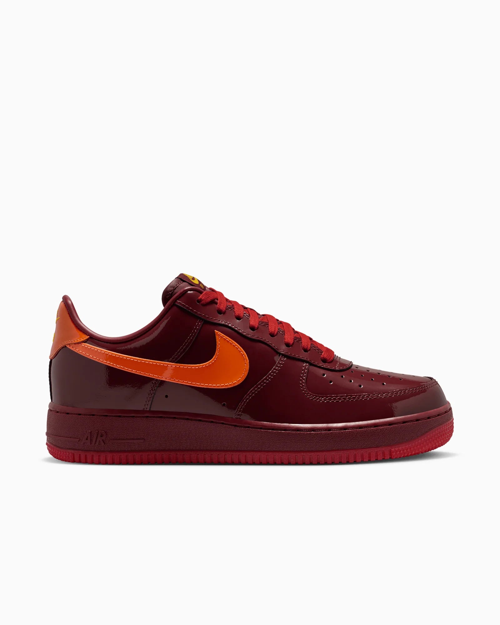 Nike Air Force 1 Low Patent Leather Dark Team Red Safety Orange