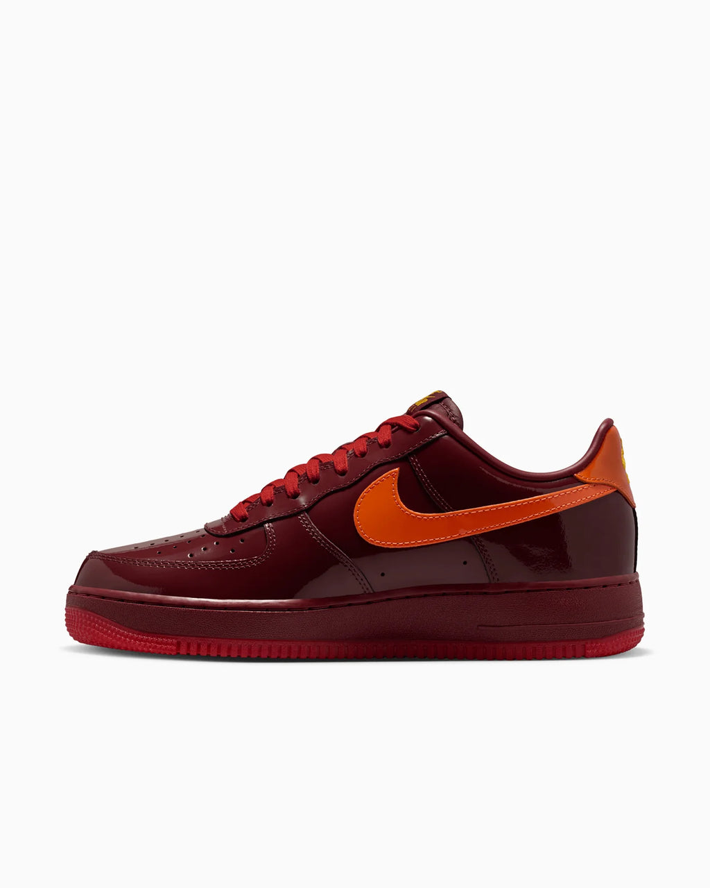 Nike Air Force 1 Low Patent Leather Dark Team Red Safety Orange