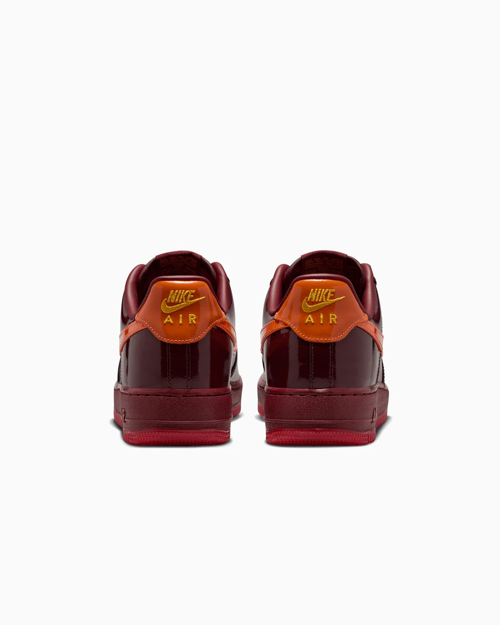 Nike Air Force 1 Low Patent Leather Dark Team Red Safety Orange