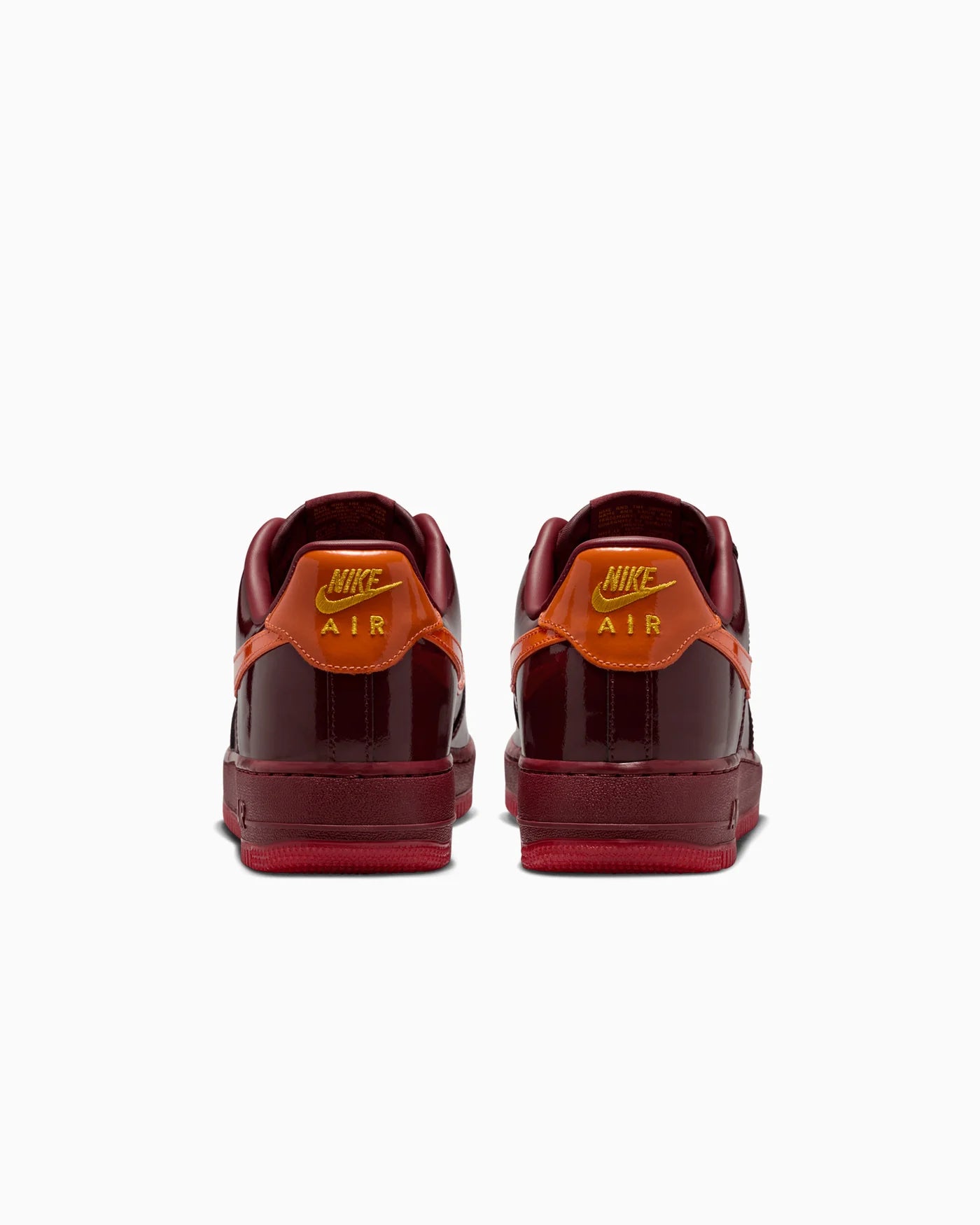 Nike Air Force 1 Low Patent Leather Dark Team Red Safety Orange