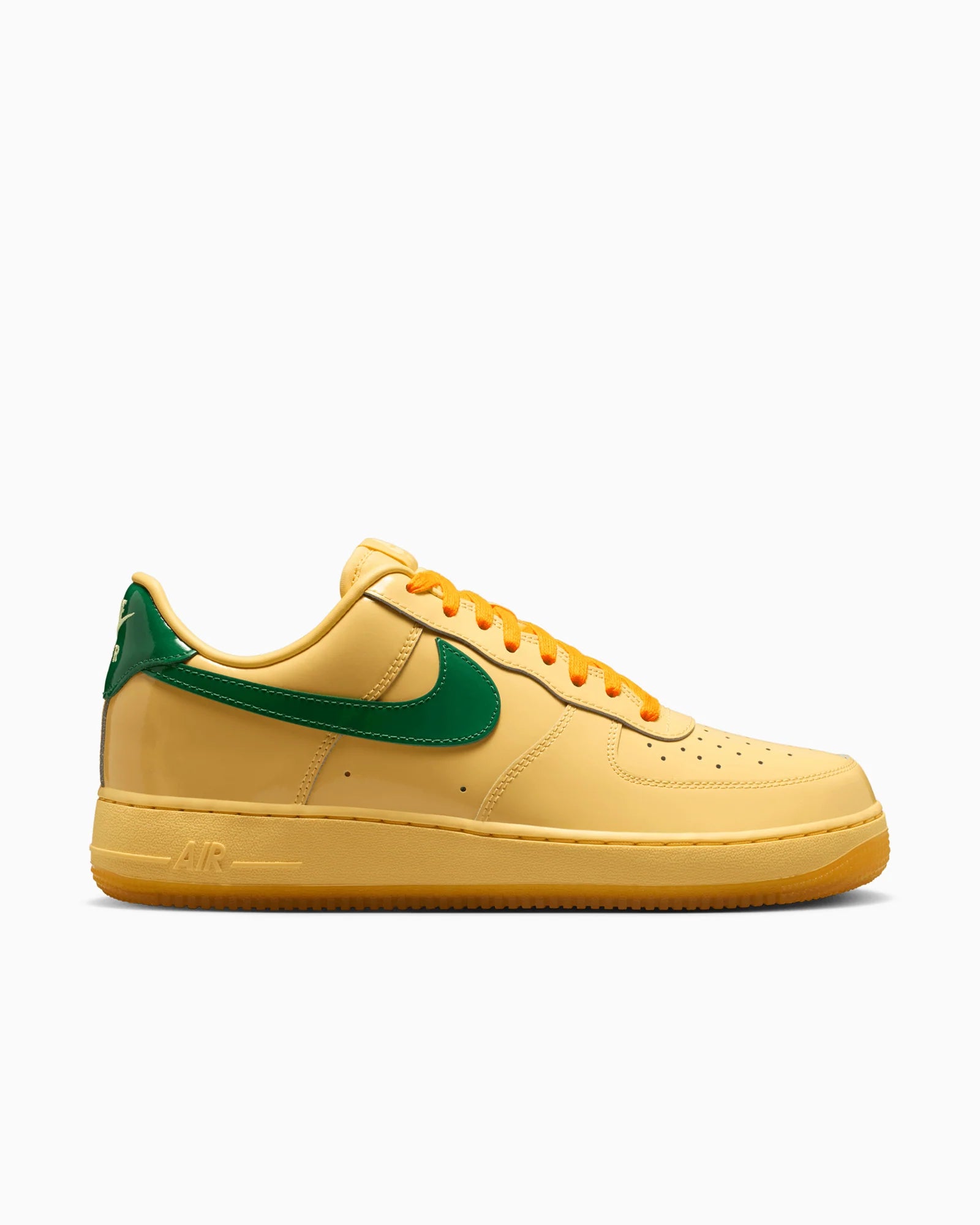 Nike Air Force 1 Low Patent Leather Topaz Gold Pine Green