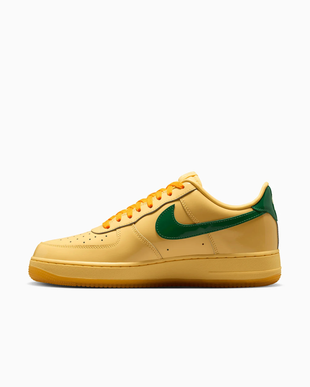 Nike Air Force 1 Low Patent Leather Topaz Gold Pine Green