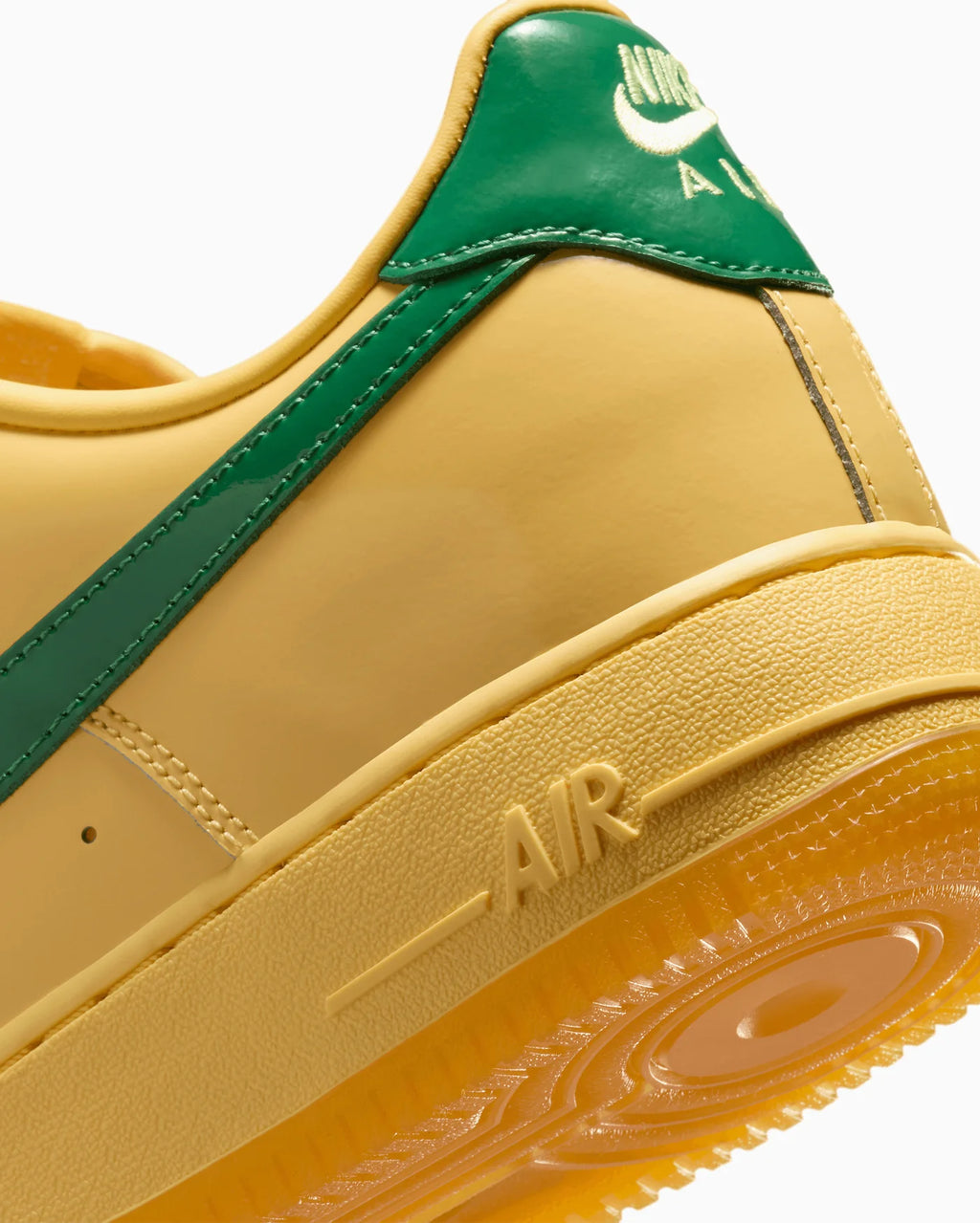 Nike Air Force 1 Low Patent Leather Topaz Gold Pine Green