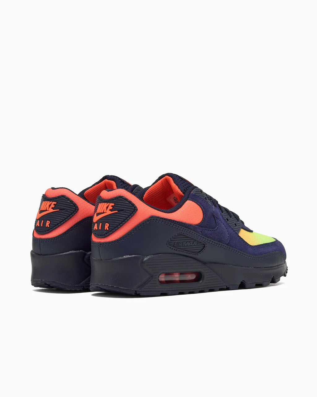 Nike Air Max 90 Blackened Blue Lemon Venom Hyper Crimson Gradient