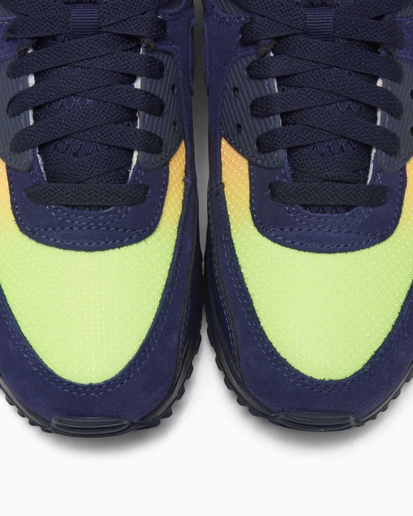 Nike Air Max 90 Blackened Blue Lemon Venom Hyper Crimson Gradient
