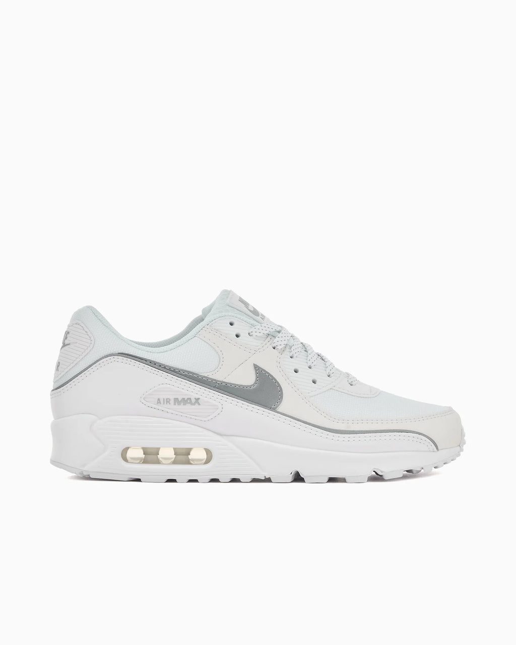 Nike Air Max 90 Premium White Metallic Silver Reflective