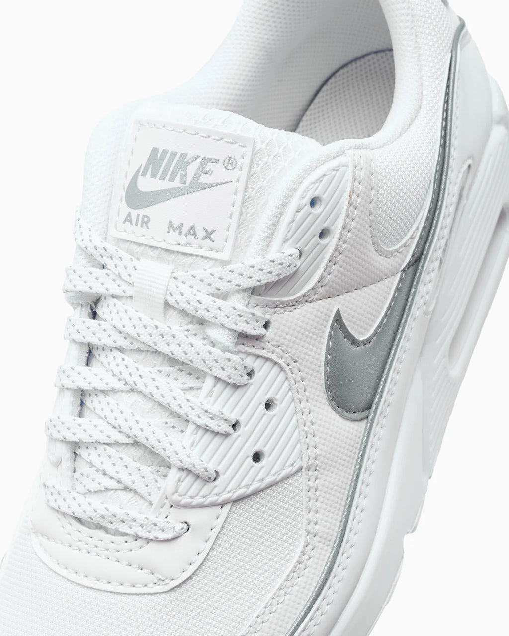 Nike Air Max 90 Premium White Metallic Silver Reflective