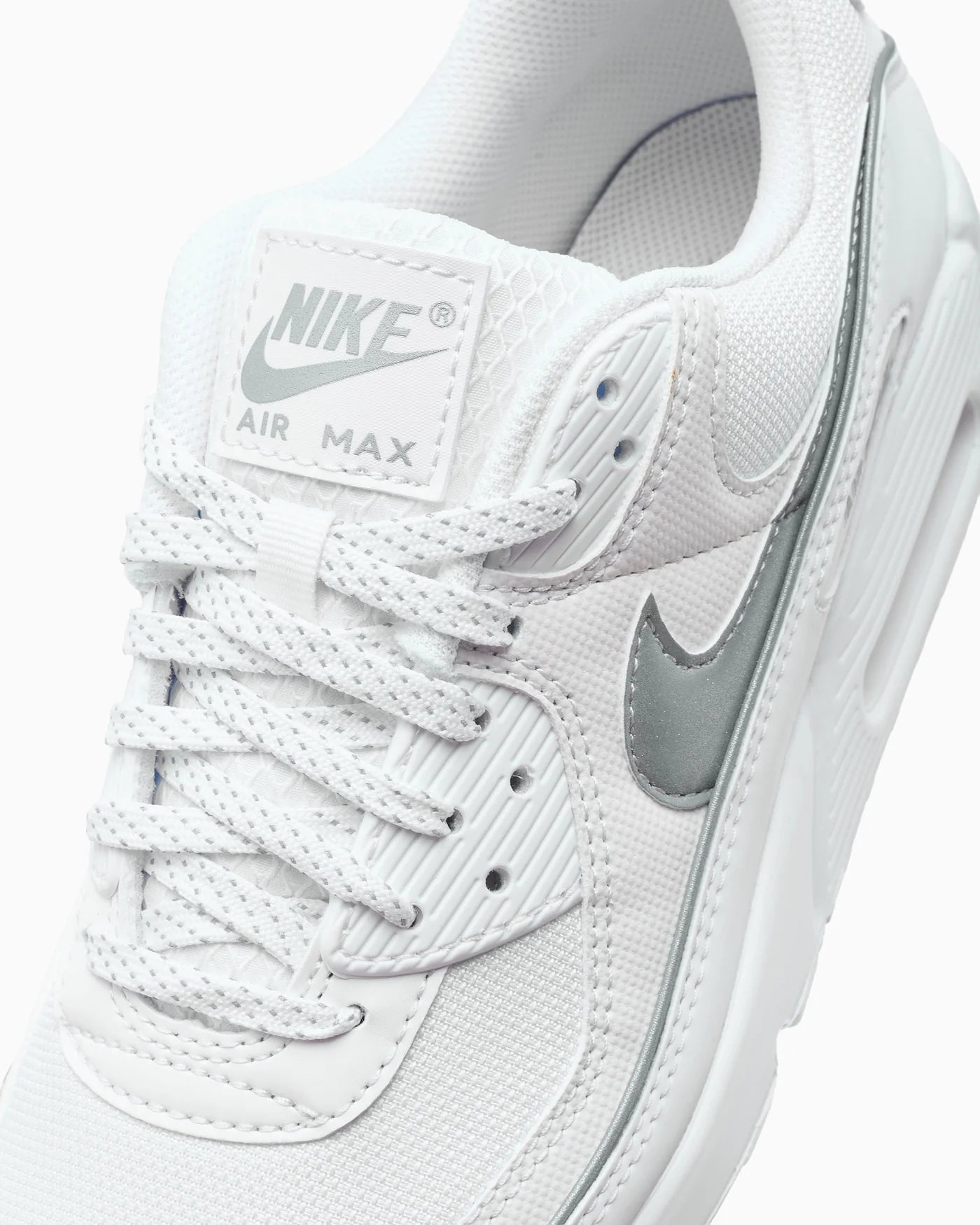 Nike Air Max 90 Premium White Metallic Silver Reflective