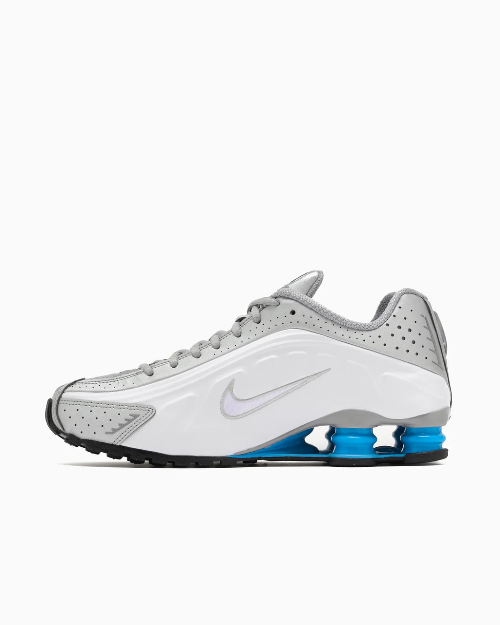 Nike Shox R4 Metallic Silver White Blue Lagoon