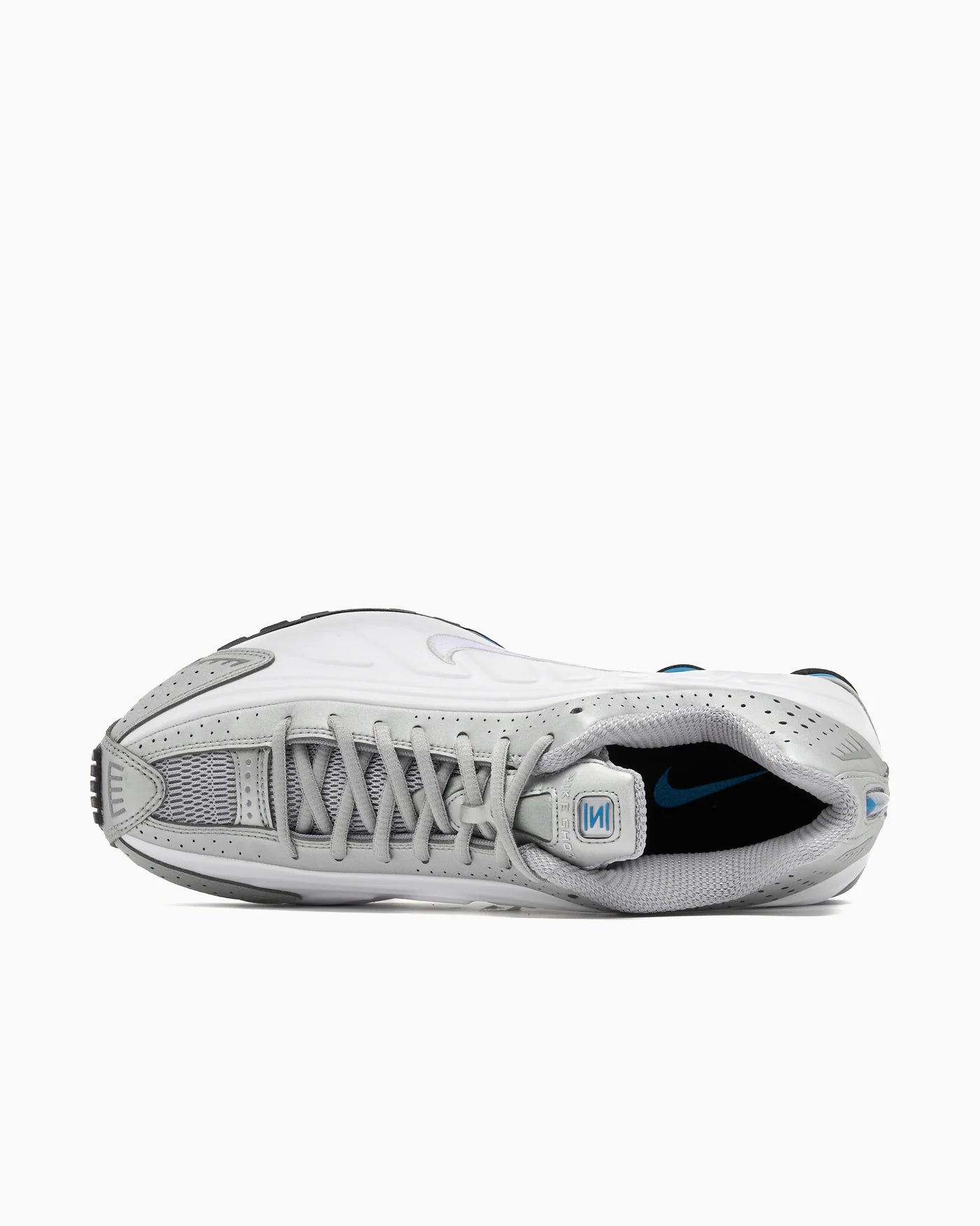 Nike Shox R4 Metallic Silver White Blue Lagoon