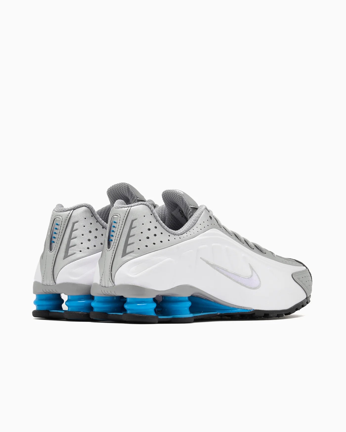 Nike Shox R4 Metallic Silver White Blue Lagoon