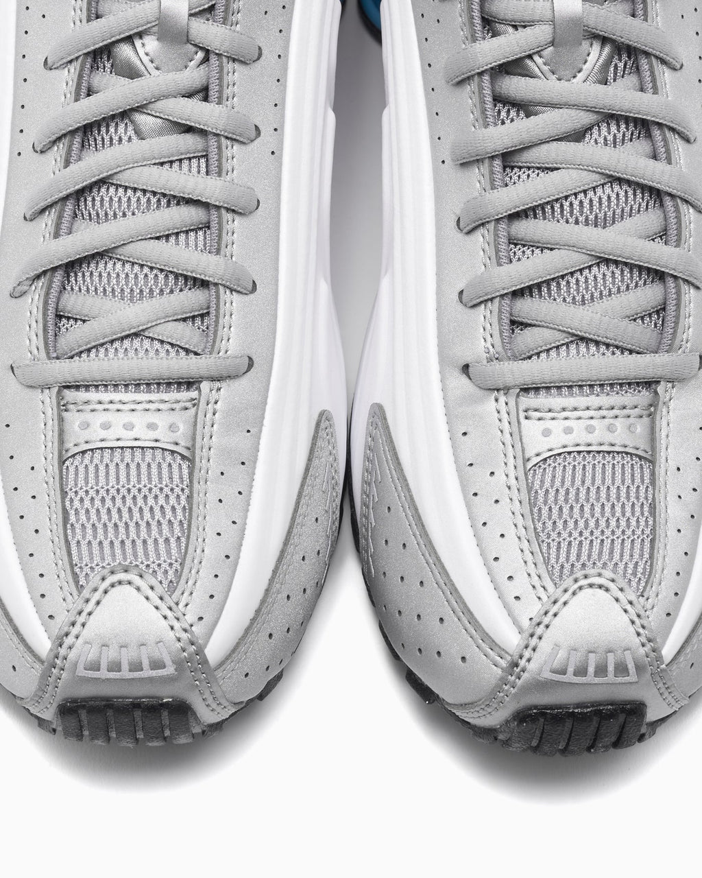 Nike Shox R4 Metallic Silver White Blue Lagoon