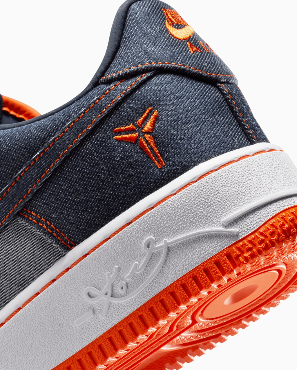 Nike Air Force 1 Low Protro Kobe Bryant Denim Obsidian Safety Orange